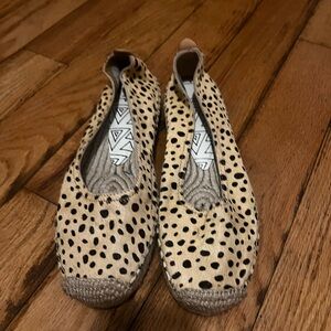 DV by Dolce Vita Tan and Black Espadrilles with Animal Print